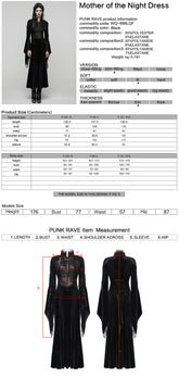 WQ-898LQF Black Lace Vintage Inspired Gothic Maxi Dress